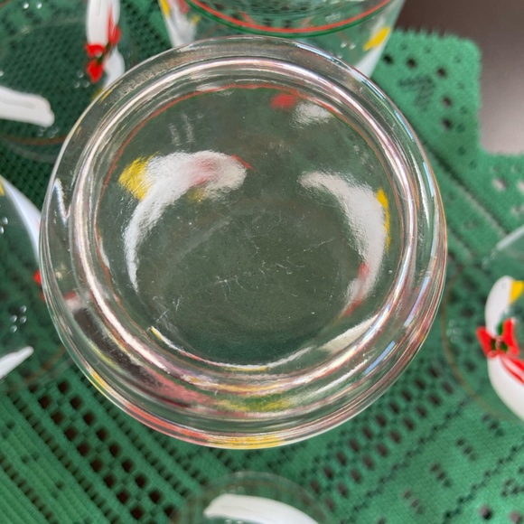 Indiana Glass Co Vintage 80s Set of 8 Christmas Goose 16 oz Decorated Glasses - Picture 13 of 16